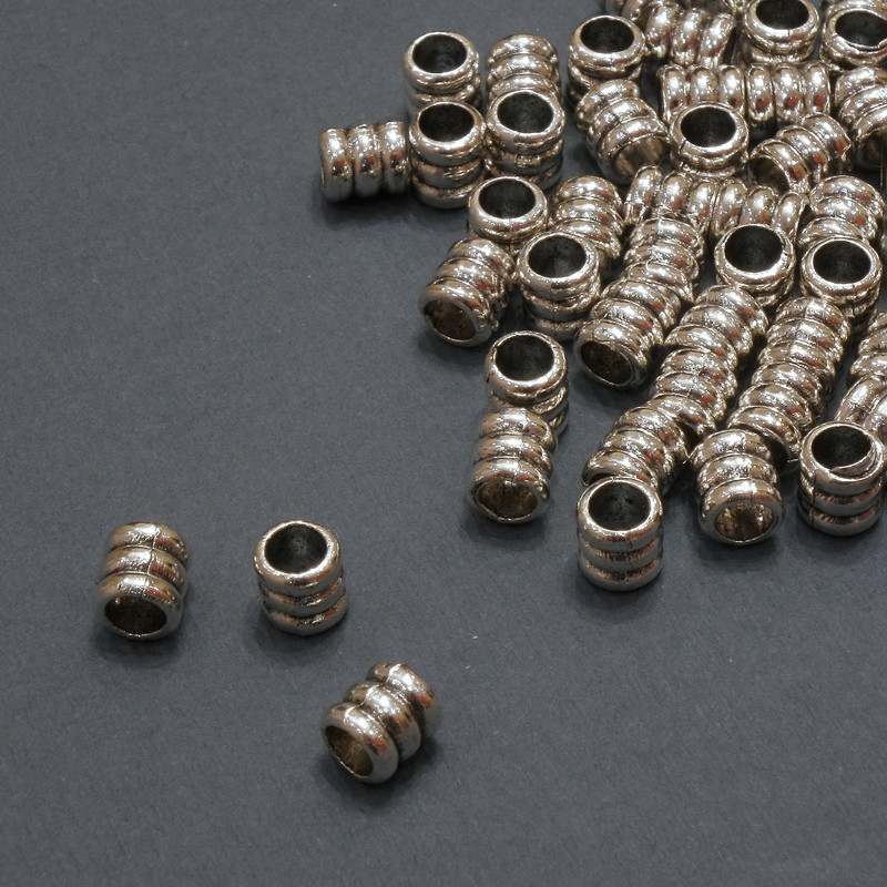 Pandora Bead Findings, diameter 5x5, 5mm, hole diameter 3, packaging 20g 70 pcs (+/-)