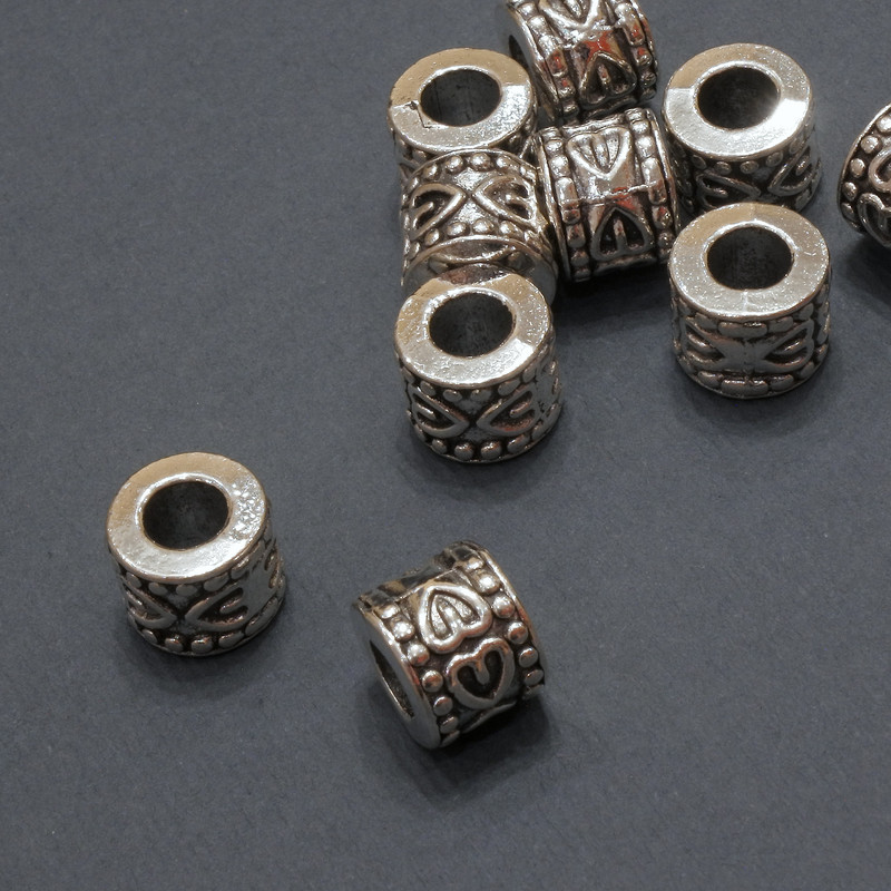 Pandora bead finding, diameter 9x7.5 mm, hole diameter 4.6 mm, packaging 20 g, 10 pcs (+/-)
