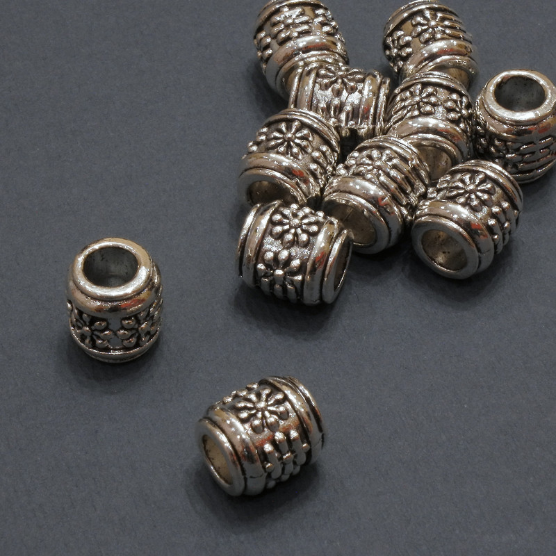 Pandora Bead Finding, hole size 4.5 mm, diameter 8.5×9 mm, packaging 20 g, 11 pcs (+/-)