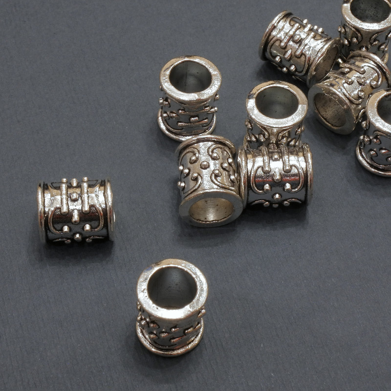 Pandora Bead Holder, diameter 9x12mm, hole diameter 6mm, packaging 20g 10 pcs. (+ -)