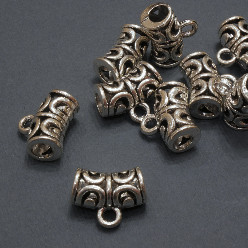 Bale Bail Clasp, diameter 7.5×15 mm, hole diameter 4.5 mm, packaging 20 g ± 9 pcs (+ -)