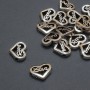 Bead setting "Heart" insert inner, diameter 1.7mm + -, diameter 13×10mm + - packaging 20g 16 pcs. (+ -)