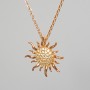 Chain "Sun" Xuping with pendant featuring white crystals, diameter 20.5mm+, length 45-50cm+, thickness 1mm+