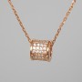 Xuping Chain with Pendant and White Crystals, diameter 7×8mm±, length 41–44cm±, thickness 1mm±
