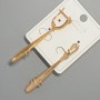 Xuping Earrings with White Rhinestones, 8x40mm diameter ±, 55mm length, 18K Gold Plating