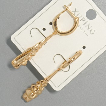 Earrings Xuping, diameter 7×29 mm + -, length 44 mm ± 18K gold plating