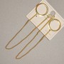 Xuping Earrings, diameter 15mm+, length ~10.5cm, 18K Gold Plated