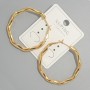 Earrings Hoops Xuping, thickness 3.5mm, inner diameter 39×41mm, 18K gold plated