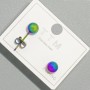 Xuping Stud Earrings with Petrol Color, 6mm diameter+