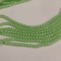 Czech Glass Crystals Beads, Saladin Green Matte Rondelle, diameter 6x4.5 mm, thread length 41 cm