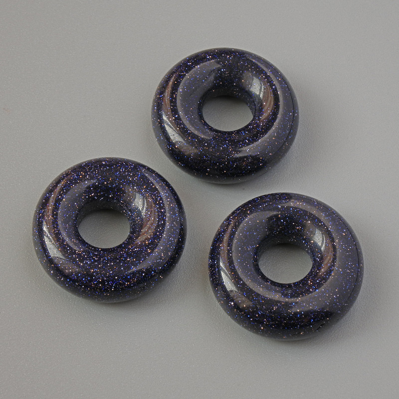 Pandora Bead Blue Sand Night Cairo (synthetic), diameter 15x5mm, hole diameter 5.2mm