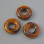Donut Bead Tiger's Eye Natural Stone, diameter 15x4mm, hole diameter 5.2mm