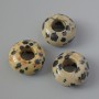 Pandora Bead Dalmatian Jasper, 14x7 mm, hole diameter 5.5 mm
