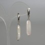 Clearance! Baroque earrings with petrol pearl shade, diameter 10x28mm + -, length 49mm + - English clasp