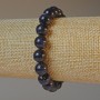 Bracelet Aventurine Blue Sand Night of Cairo (synthetic) smooth beads, diameter 10mm±, length 18cm± (stretch)