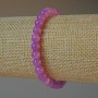 Toned Quartz Bracelet Imitating Amethyst Smooth Bead Thread, diameter 6.5mm +-, length 18cm+- (stretch)