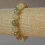 Bracelet Phantom Quartz with Rutile natural stone smooth bead, diameter 10mm±, length 18cm± (stretch)