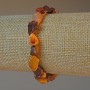 Jasper Moss agate bracelet natural untreated stone faceted, 8x10mm dia.+-, length 18cm+- (stretch)