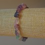 Fluorite bracelet, natural untreated stone, faceted beads, diameter 8×10mm ±, length 18cm ± (stretch)