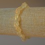 Bracelet Citrine-like Quartz Natural Unprocessed Stone Faceted, diameter 6x9mm+-, length 18cm+- (stretch)