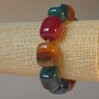 Agate Beads Bracelet assorted natural stone rectangular blocks, diameter 15×19mm±, length 18cm± (stretch)