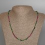 Necklace Zoisite natural stone faceted bead, diameter 4 mm±, length 51 cm±
