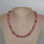 Tourmaline Rubellite Beads Natural Stone Faceted Cube, 8.5mm diameter, length 50cm