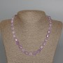 Amethyst Necklace Natural Stone Faceted, 10x12mm, length 48cm