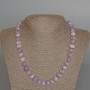 Amethyst Necklace, Lavender Natural Stone Faceted Beads, 10x7 mm, approx. 50 cm length
