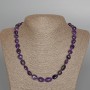 Amethyst Necklace, natural stone faceted beads, diameter 10x13mm ±, length 50cm ±