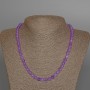 Amethyst Necklace Lavender Natural Stone Smooth Bead, diameter 6.5mm+-, length 49cm+-
