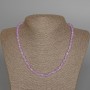 Amethyst Necklace Lavender - natural stone, faceted beads, diameter 6mm, length 47cm