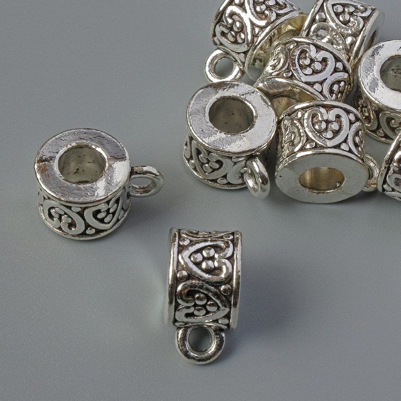 Bail finding, diameter 7×9.5, 5mm+- hole diameter 4.5mm+- packaged 9 pcs+- 20 grams