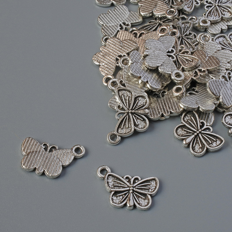 Butterfly Pendant Findings, diameter 14×9mm± packaging 45pcs± 20g