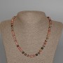 Rhodonite Necklace natural stone smooth bead, diameter 7mm±, length 49cm±