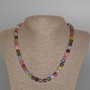 Necklace Assortment of Natural Stone, faceted cube beads, diameter 7mm±, length 48cm±