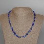 Lapis Lazuli Necklace, natural stone, faceted beads, diameter 7x8mm, length 46 cm