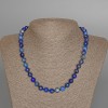 Necklace of Natural Lazurite Smooth Round Beads, diameter 8mm, length 47cm