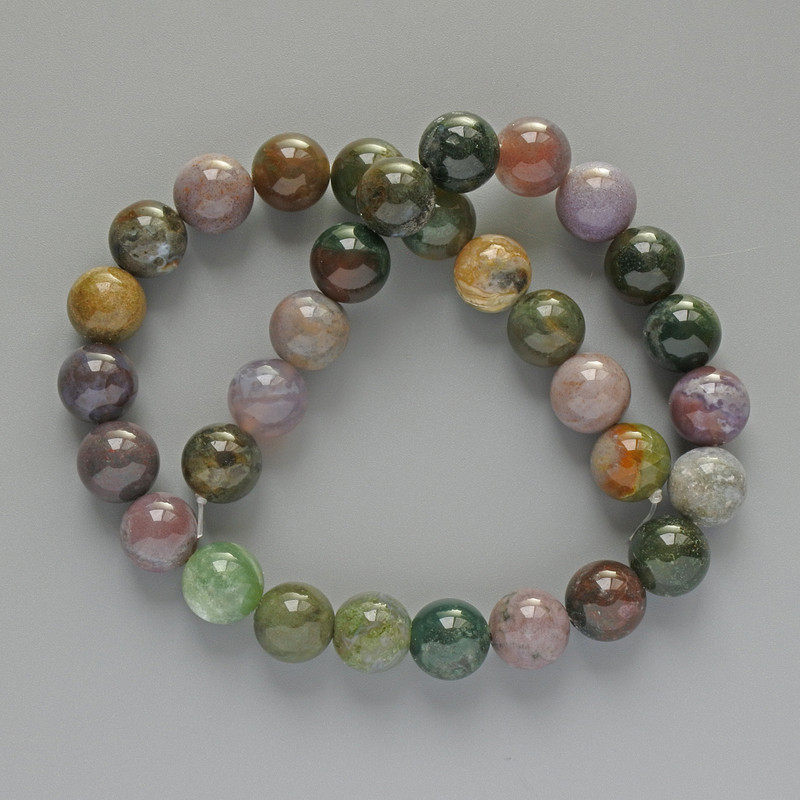 Jasper Beads Multicolor Natural Stone Smooth Round Bead, 10.5mm± Diameter, 38cm± Length on Thread