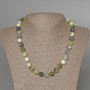 Necklace of Green Opal natural stone smooth bead, 10mm diameter, length 47cm