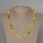 Necklace Yellow Turquoise (synthetic) smooth bead, diameter 10 mm+, length 50 cm+