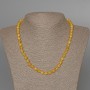 Necklace Jadeite (Yellow Jade) smooth bead, diameter 6.5mm, length 47cm