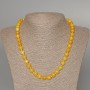Citrine Bead Necklace with Smooth Round Beads, 8.5 mm diameter, length 49 cm