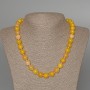 Necklace Citrine smooth bead, diameter 10.5 mm±, length 49 cm±