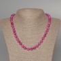 Malina Tourmaline Bead Necklace smooth rounds, diameter 8mm ±, length 47cm ±