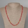 Multicolored Tourmaline Bead Necklace, faceted round beads 6mm diameter, length 48cm