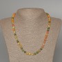 Assorted Natural Stone Necklace with Faceted Beads, 6.5 mm diameter, length 51 cm