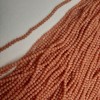 Chamfered Czech Crystal Beads Peach Tone Rondelle, diameter 3.5x3mm±, length 38mm±, on fishing line