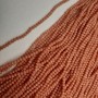 Chamfered Czech Crystal Beads Peach Tone Rondelle, diameter 3.5x3mm±, length 38mm±, on fishing line