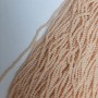 Beads Czech Crystal Beige faceted rondelle 3x2.5mm±, length 39mm± on thread